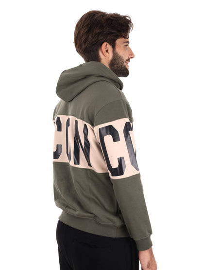 FELPA CAPPUCCIO ICON DA UOMO VERDE