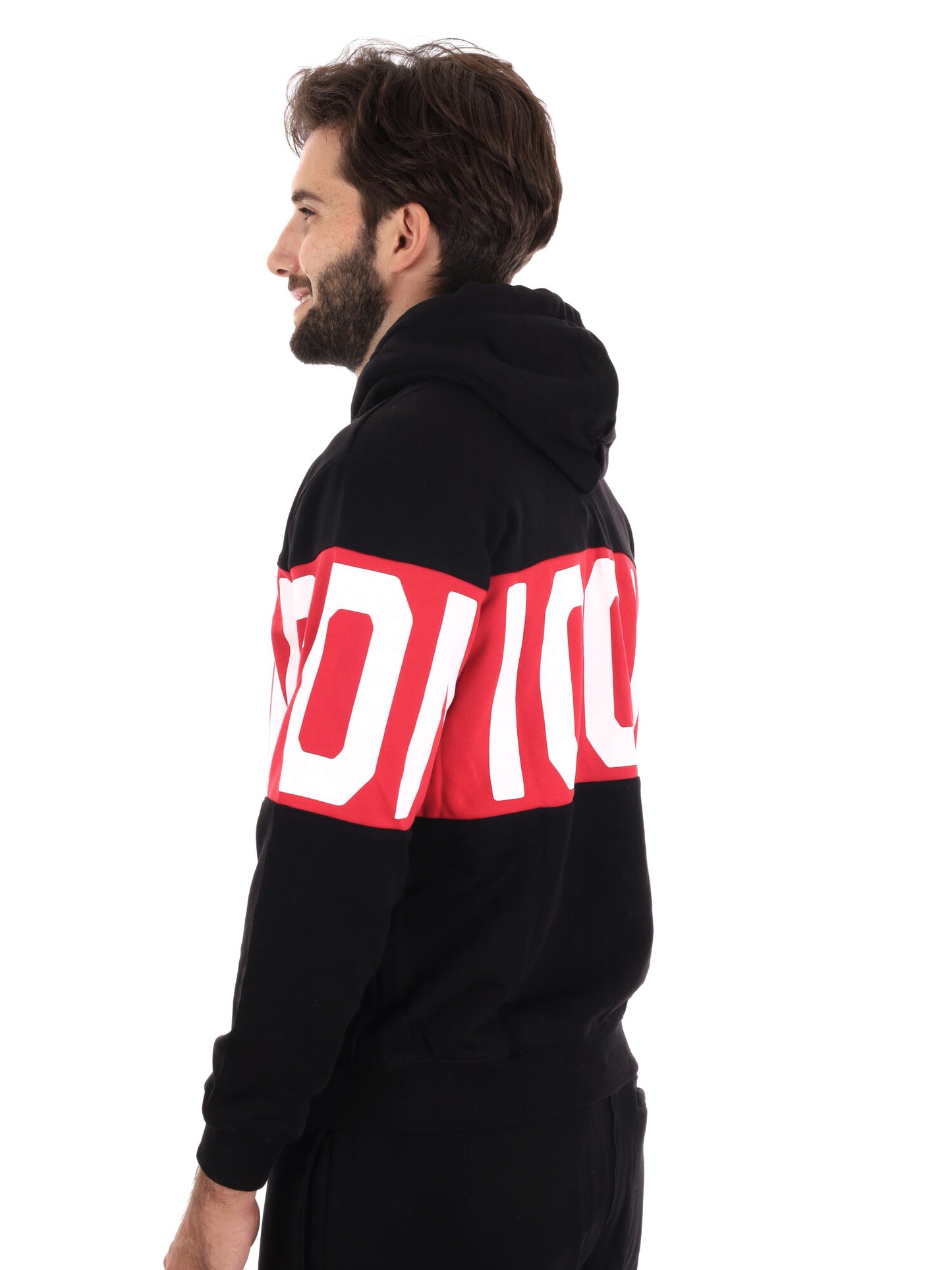 FELPA CAPPUCCIO ICON DA UOMO NERO