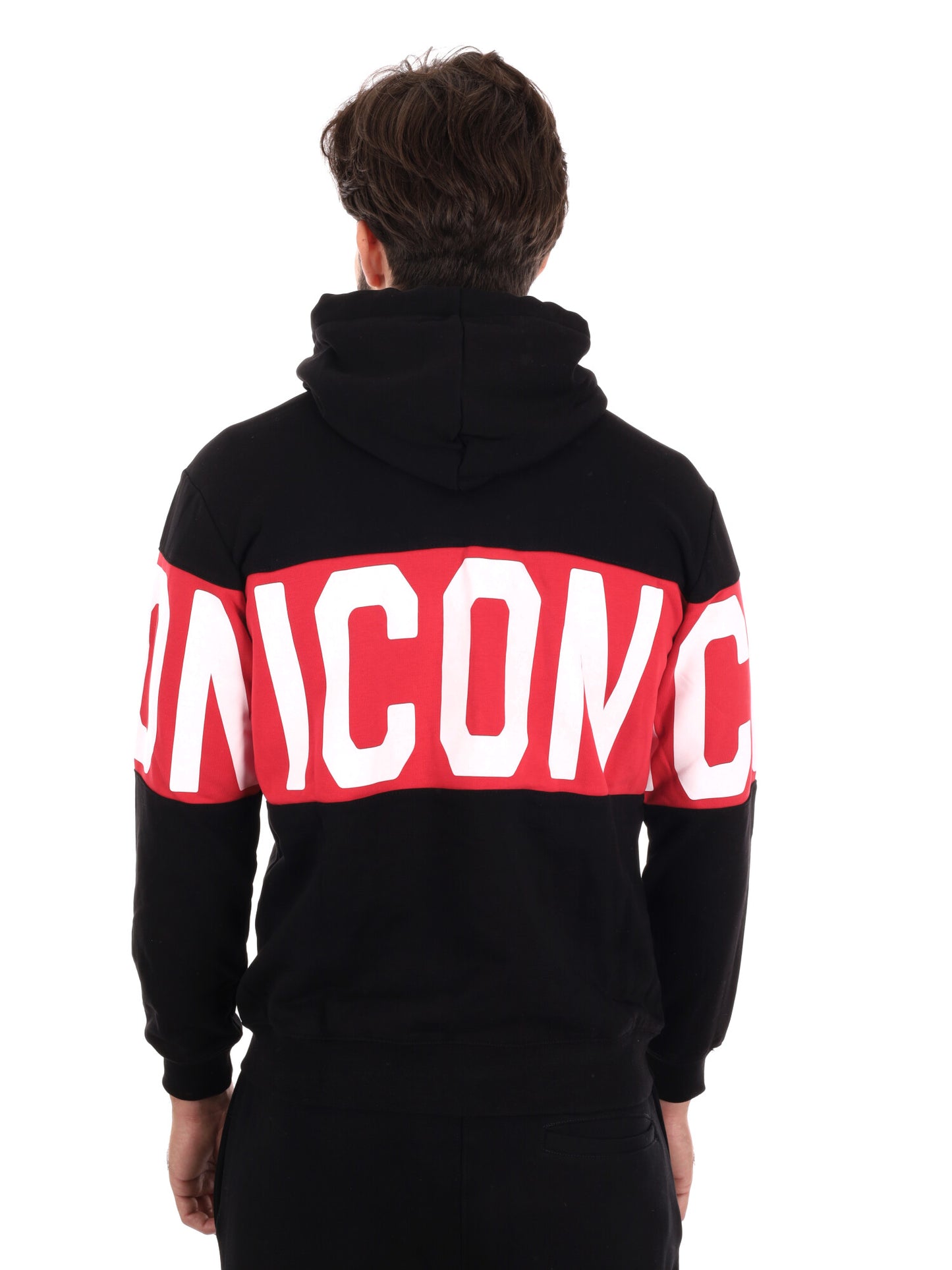 FELPA CAPPUCCIO ICON DA UOMO NERO