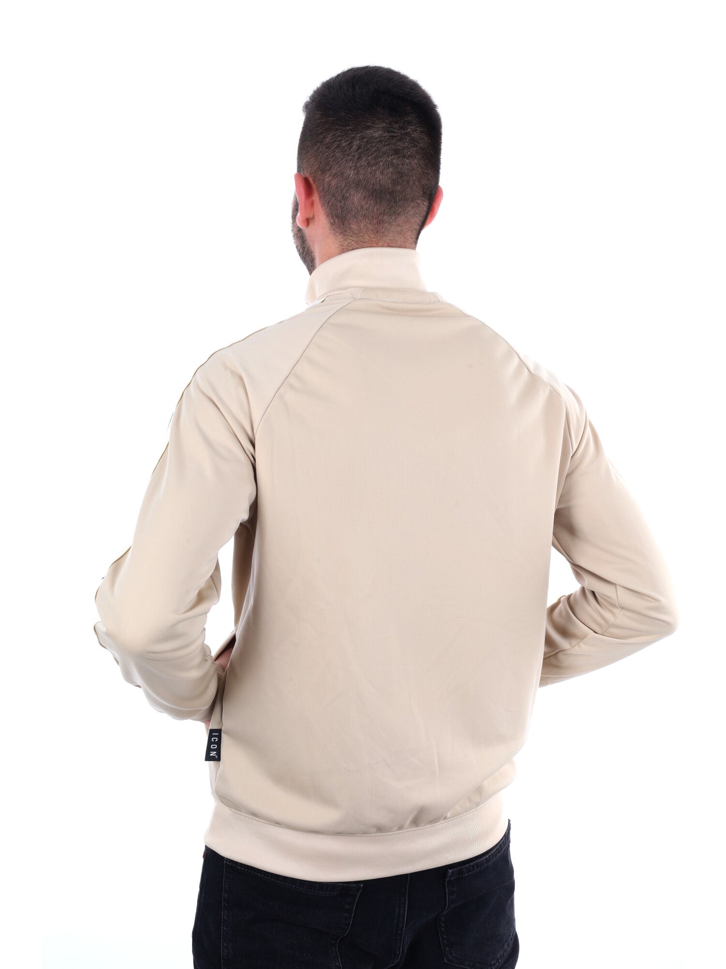 FELPA FULL ZIP ICON DA UOMO AVORIO