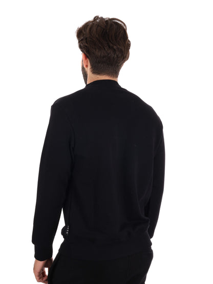 FELPA CON COLLETTO LOGATO ICON DA UOMO NERO