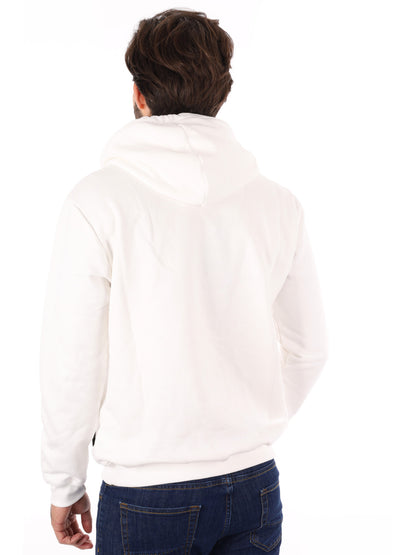 FELPA CON CAPPUCCIO ICON DA UOMO BIANCO