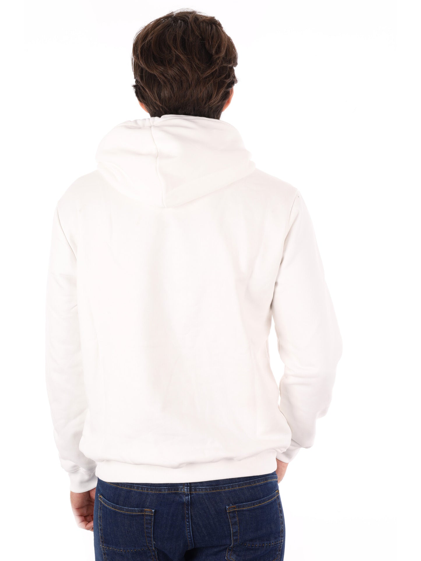 FELPA CON CAPPUCCIO ICON DA UOMO BIANCO