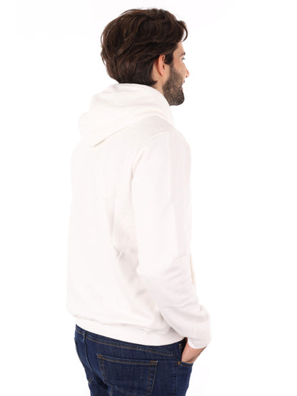 FELPA CON CAPPUCCIO ICON DA UOMO BIANCO
