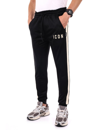 PANTALONE IN ACETATO ICON DA UOMO NERO