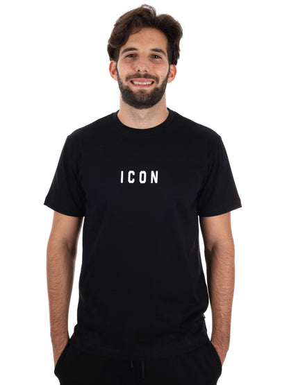 T-SHIRT ICON DA UOMO NERO BIANCO