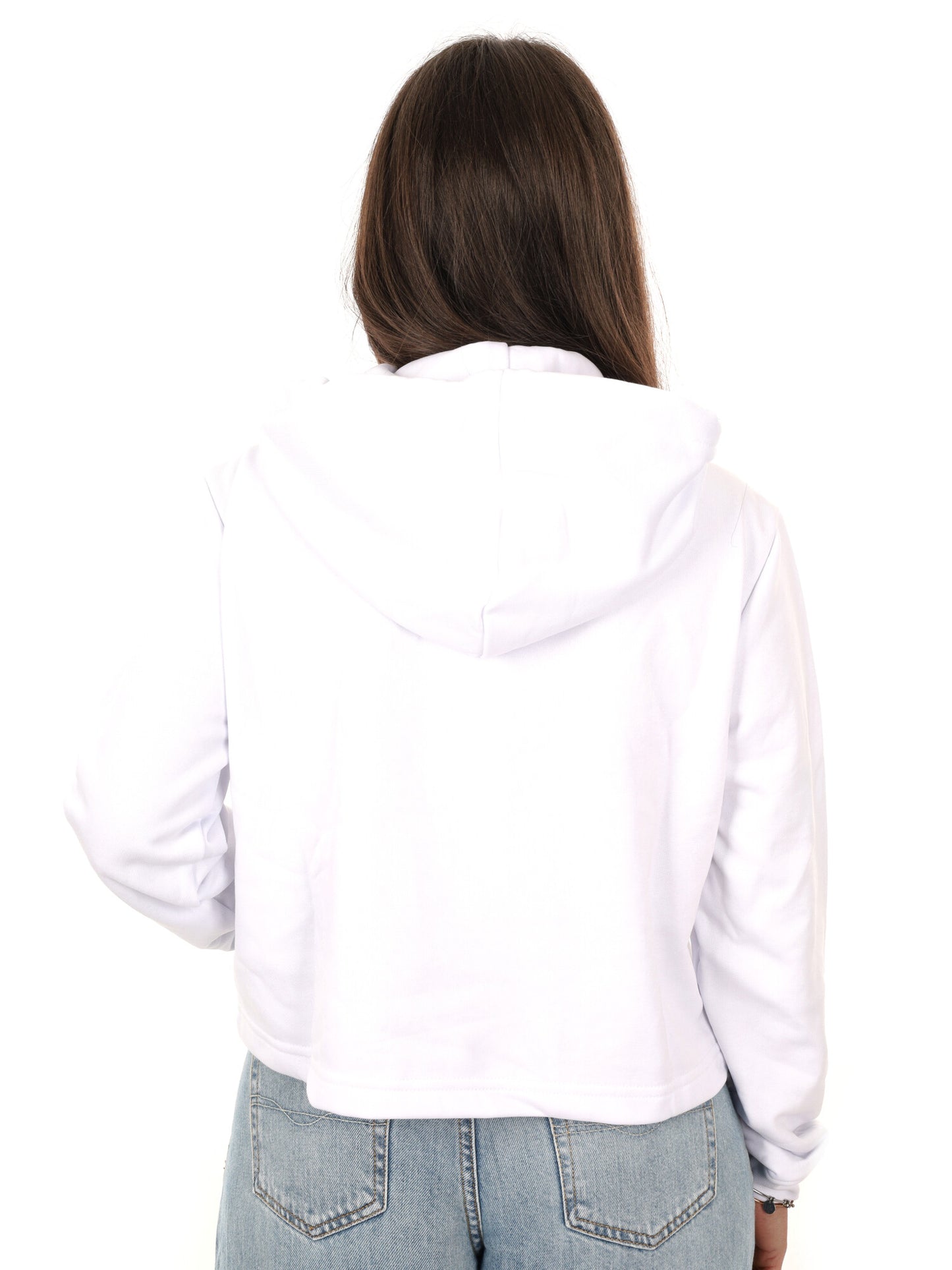 Felpa crop Icon multicolore da donna fresca e di tendenza