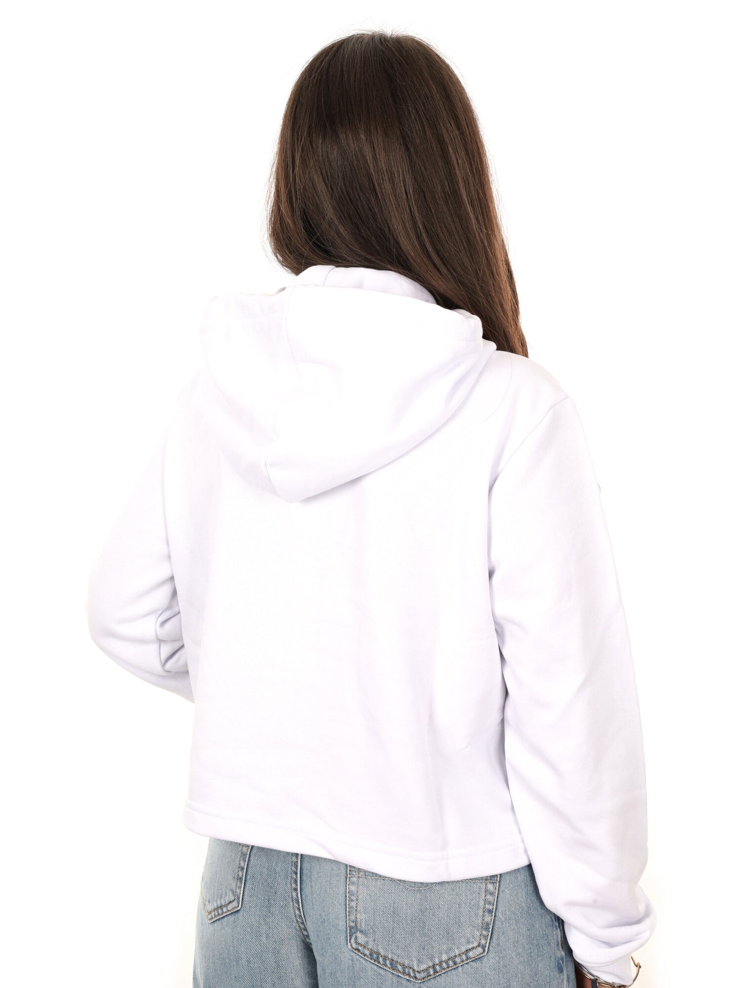 Felpa crop Icon multicolore da donna fresca e di tendenza