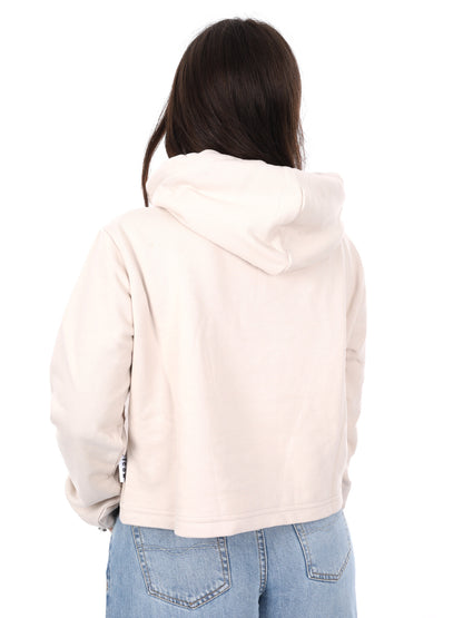 Felpa crop bianca da donna Icon per primavera estate