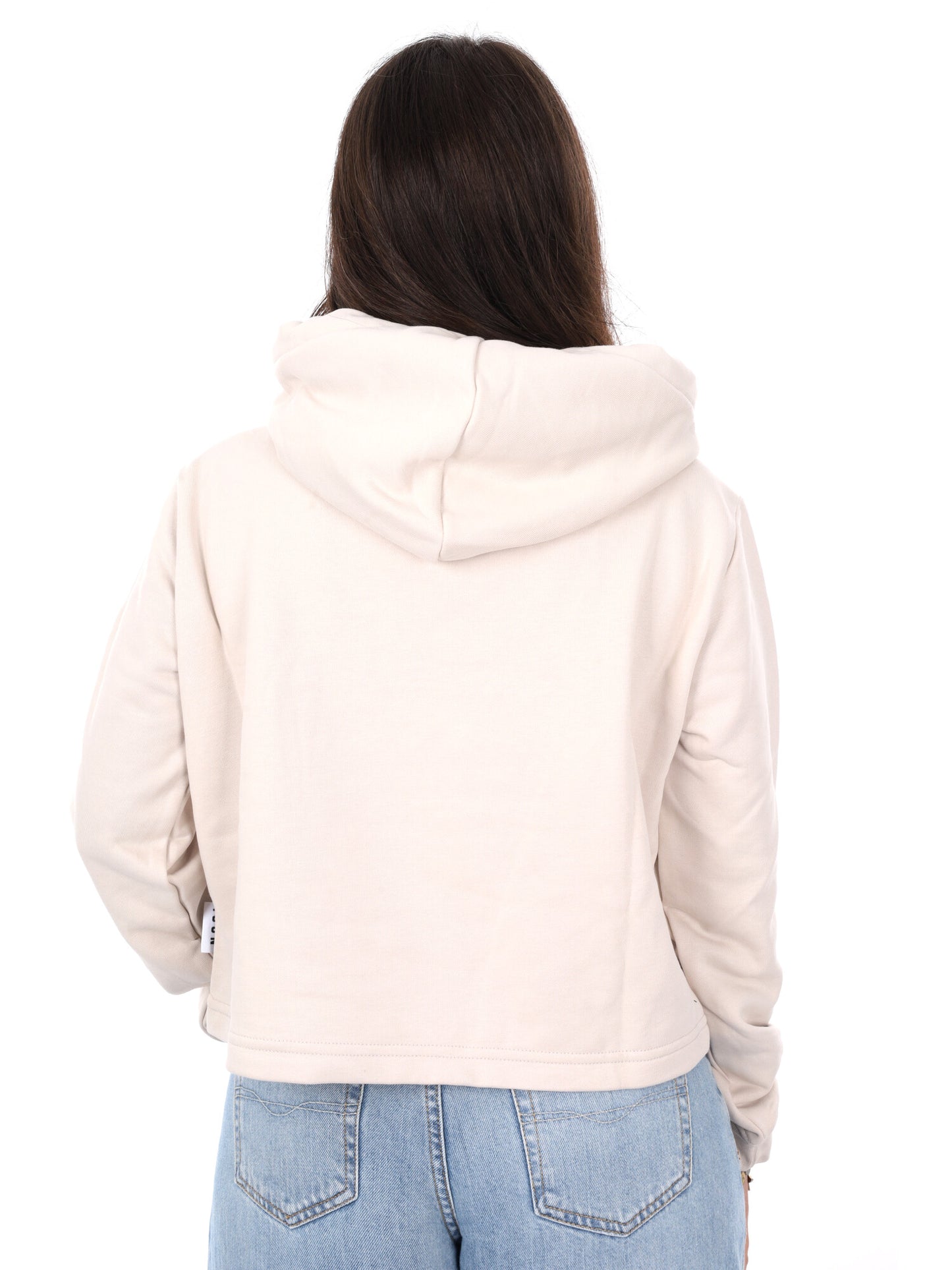 Felpa crop bianca da donna Icon per primavera estate