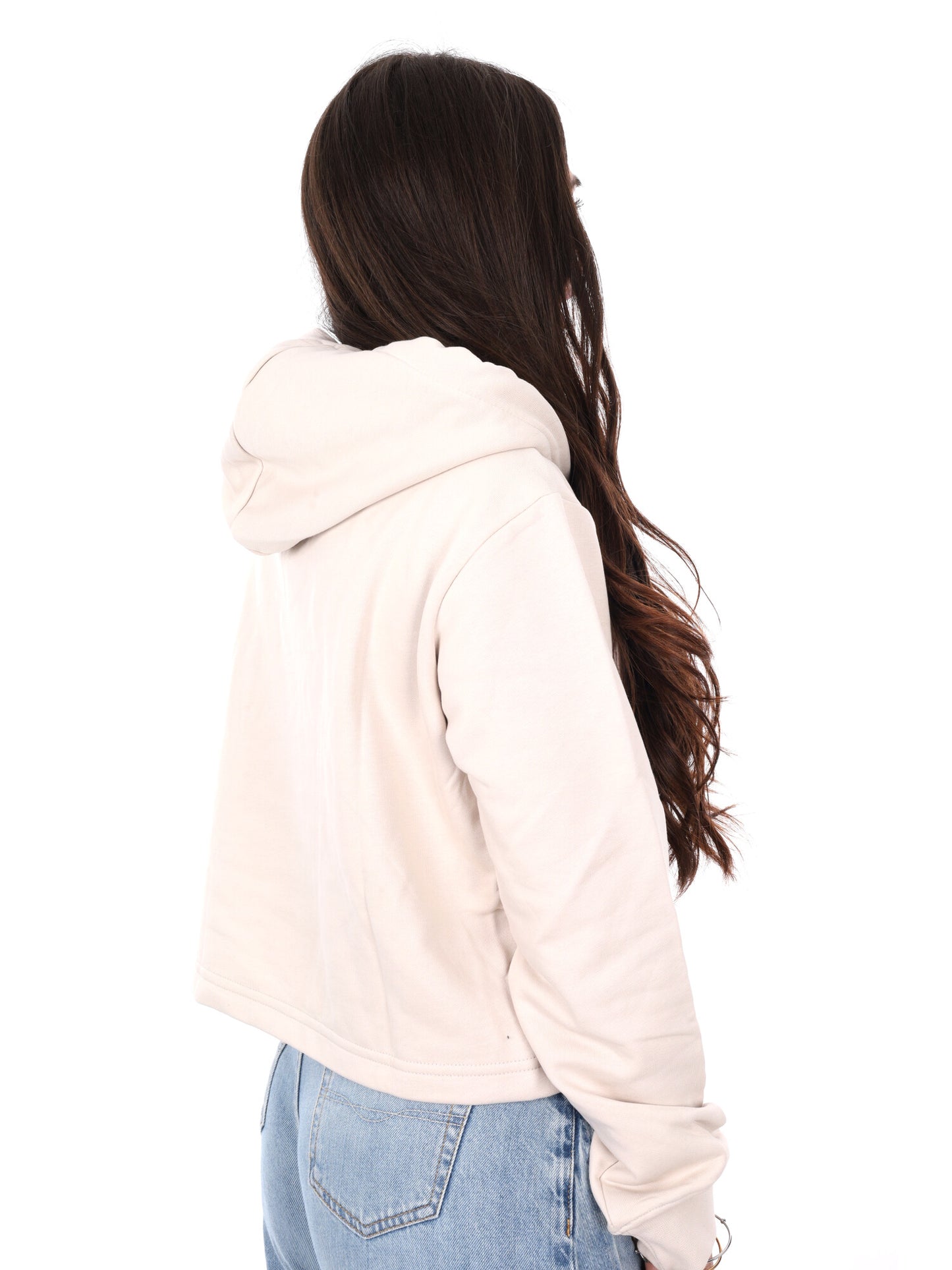 Felpa crop bianca da donna Icon per primavera estate