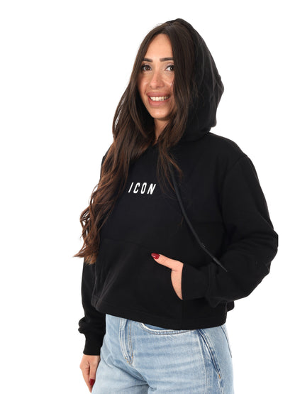 Felpa crop donna Icon multicolore per primavera estate