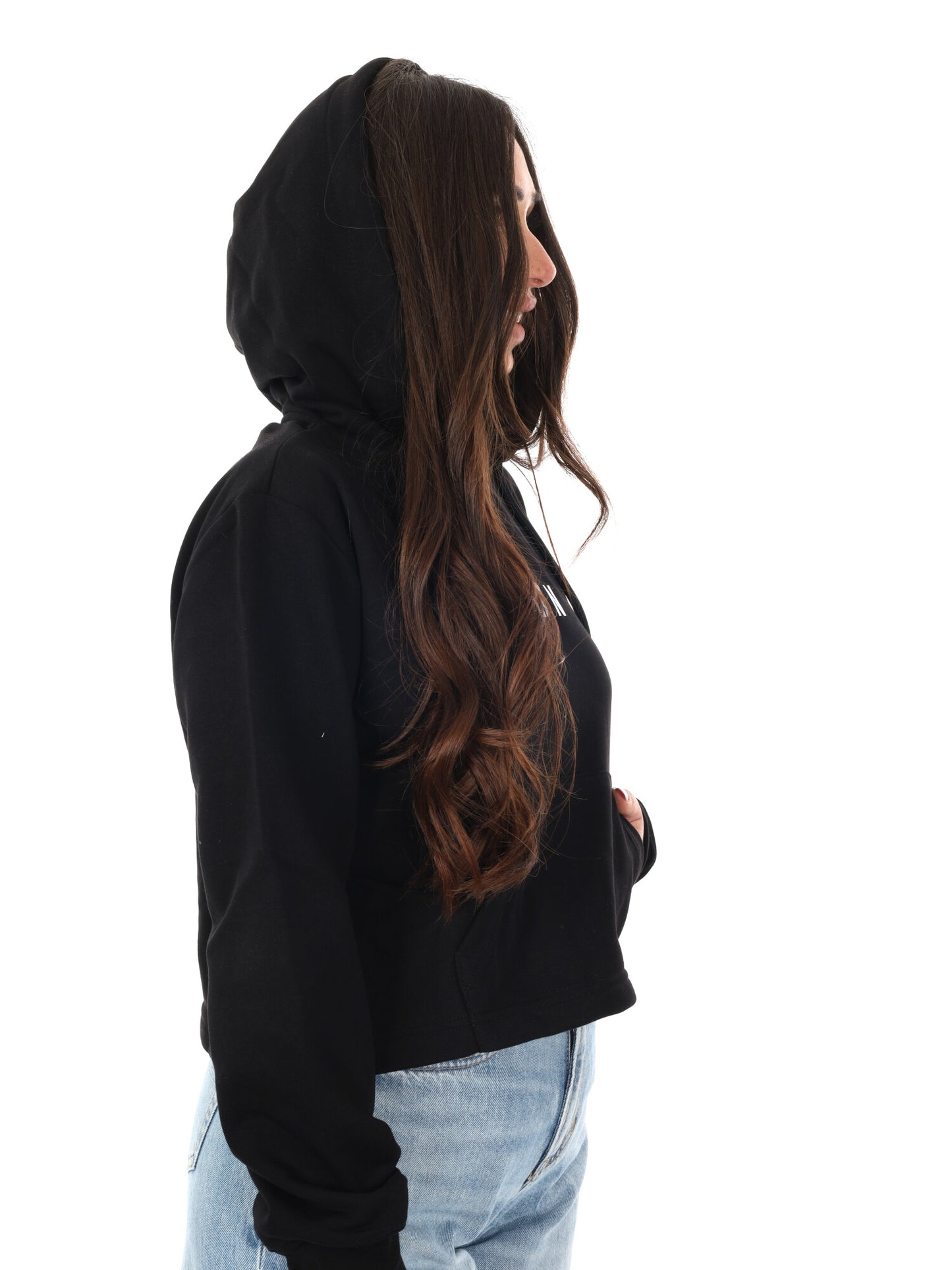 Felpa crop donna Icon multicolore per primavera estate