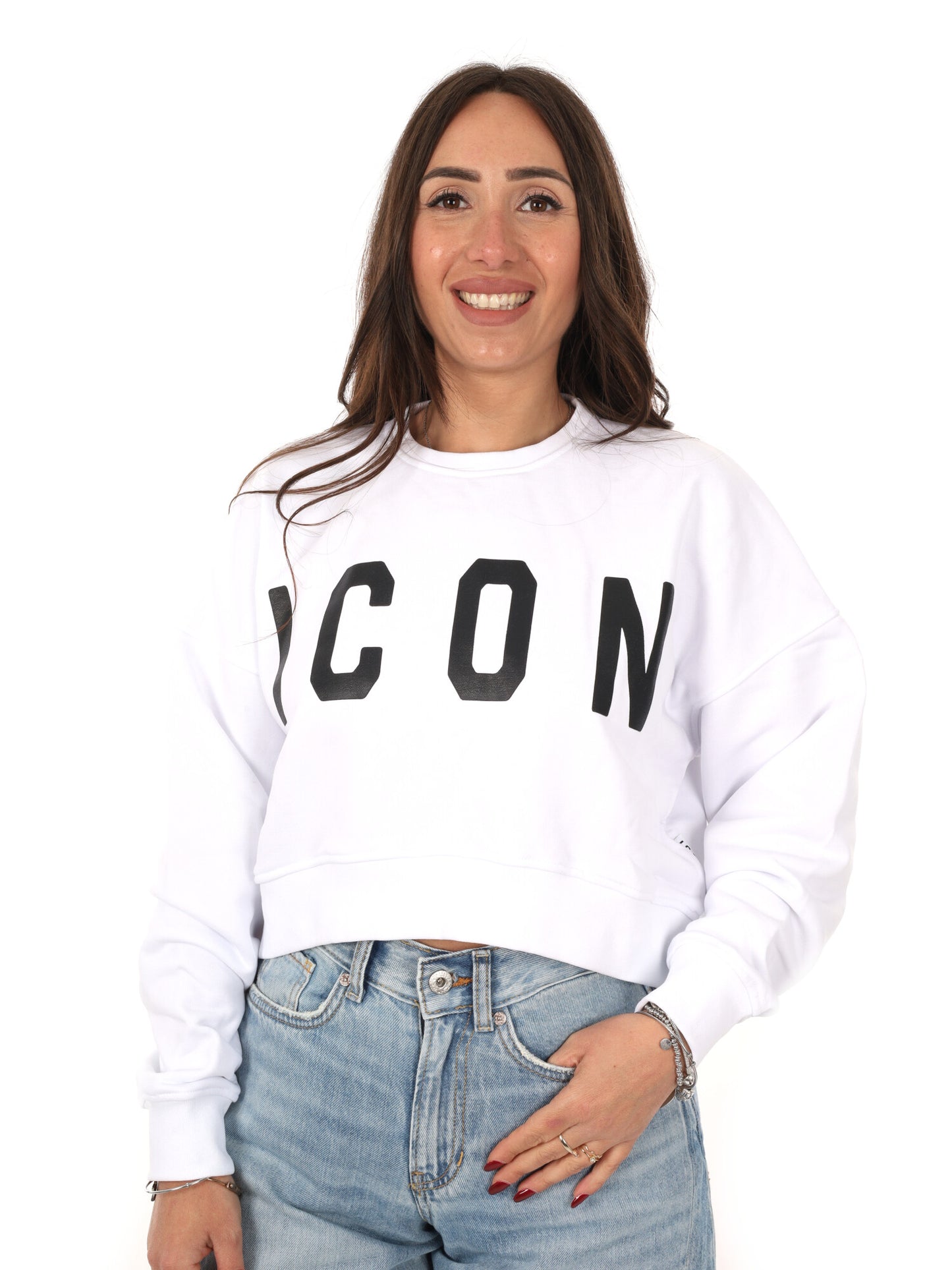 Felpa crop donna Icon multicolore primavera estate