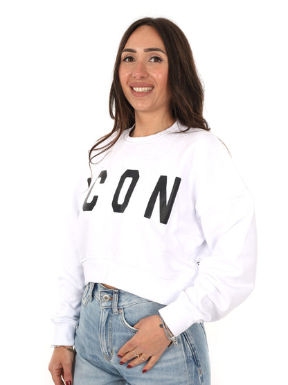 Felpa crop donna Icon multicolore primavera estate