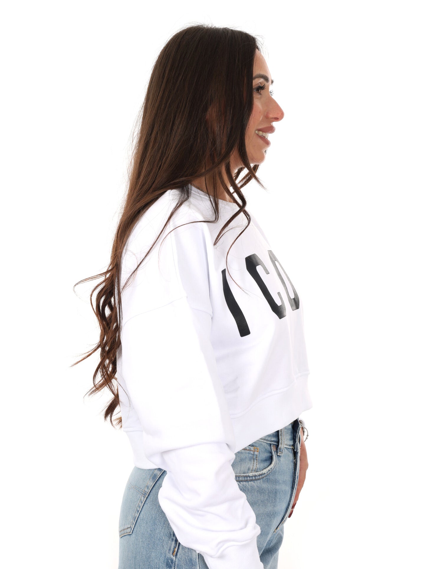 Felpa crop donna Icon multicolore primavera estate