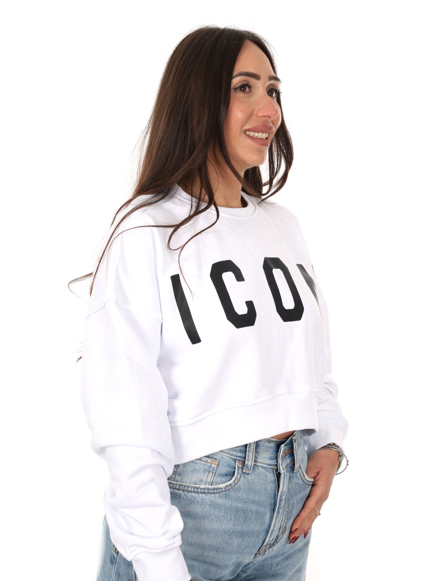 Felpa crop donna Icon multicolore primavera estate