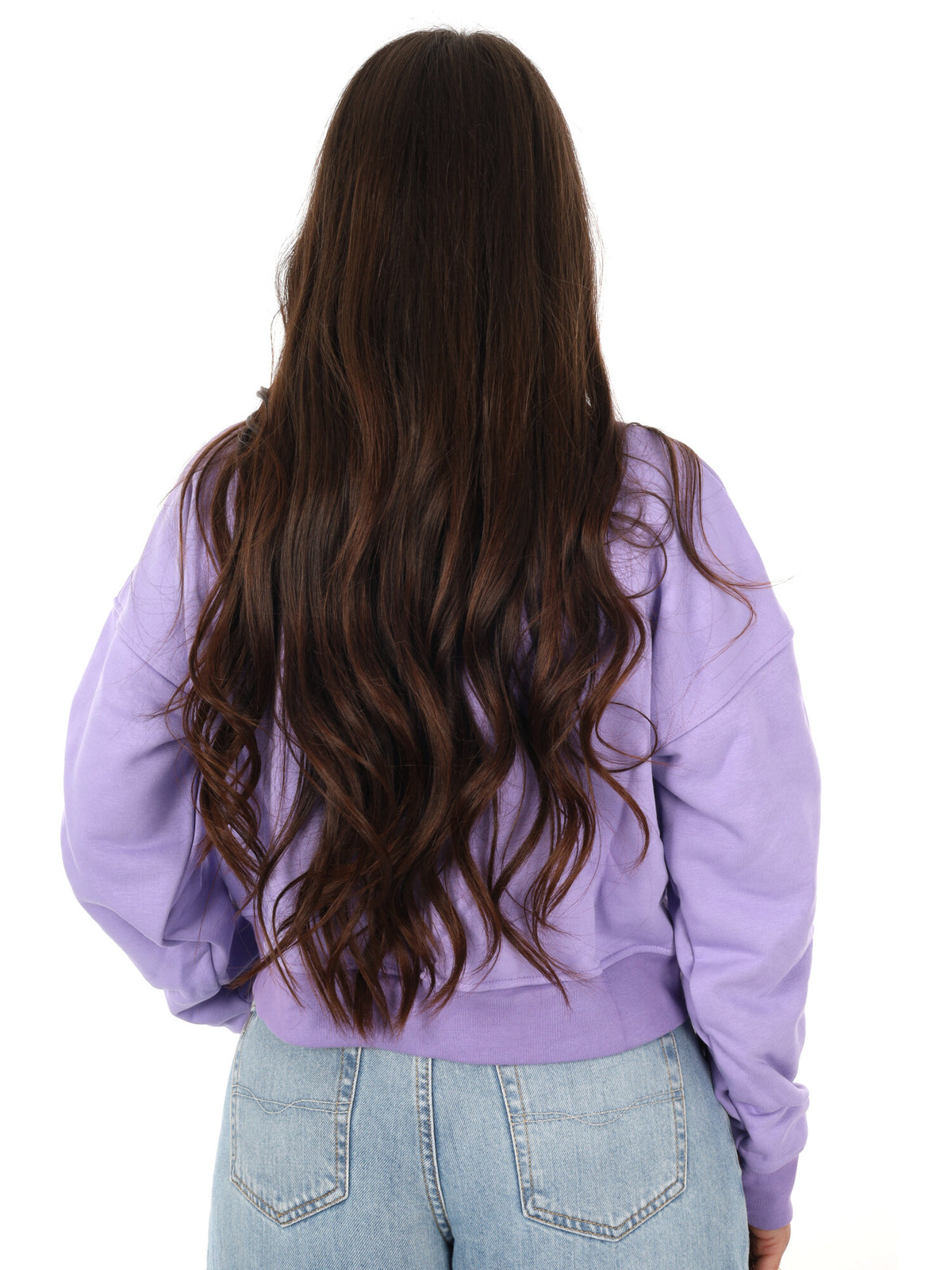 Icon felpa crop da donna lilla