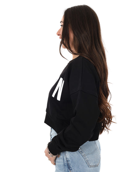 Felpa crop donna Icon multicolore per primavera estate