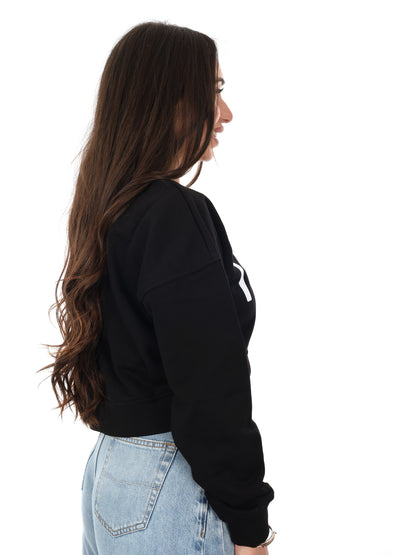 Felpa crop donna Icon multicolore per primavera estate