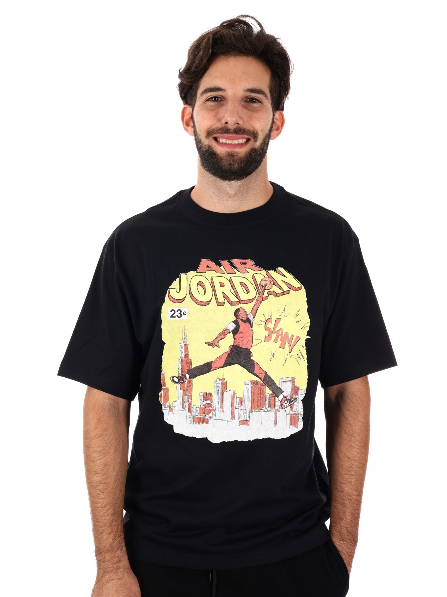 T-SHIRT COMIC JORDAN DA UOMO NERO