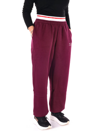 PANTALONE TUTA A VITA ALTA NIKE DA DONNA BORDEAUX
