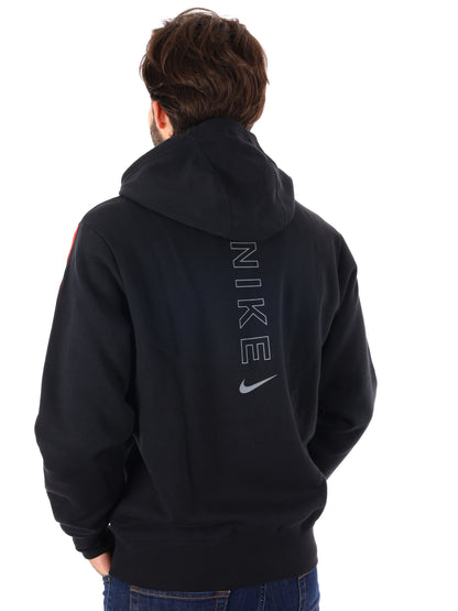 FELPA CON CAPPUCCIO NIKE DA UOMO NERO