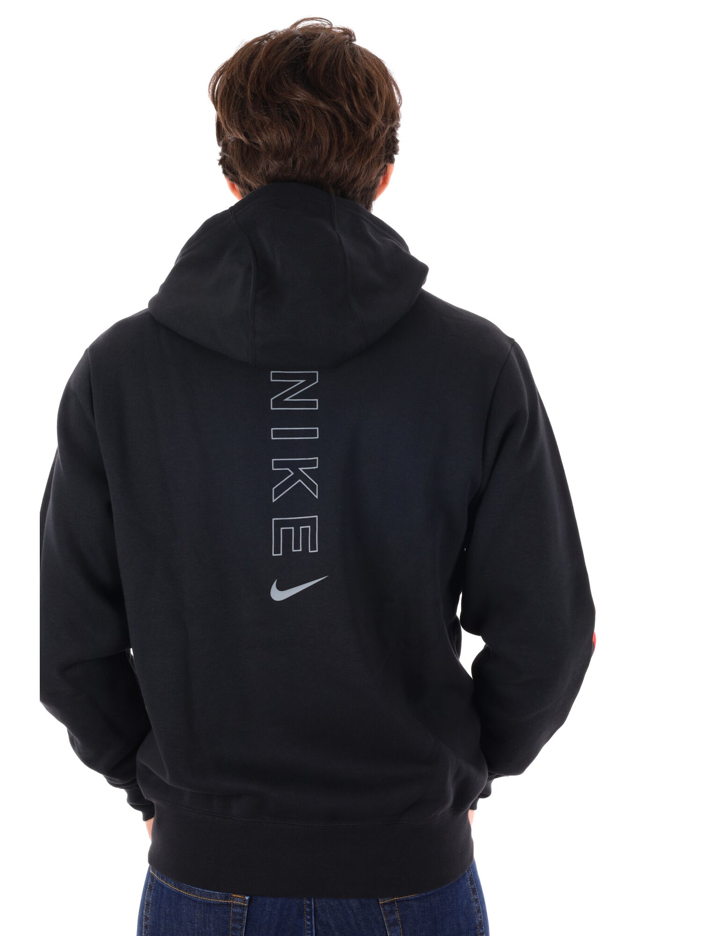 FELPA CON CAPPUCCIO NIKE DA UOMO NERO