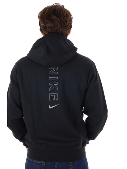 FELPA CON CAPPUCCIO NIKE DA UOMO NERO