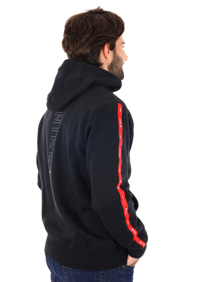 FELPA CON CAPPUCCIO NIKE DA UOMO NERO