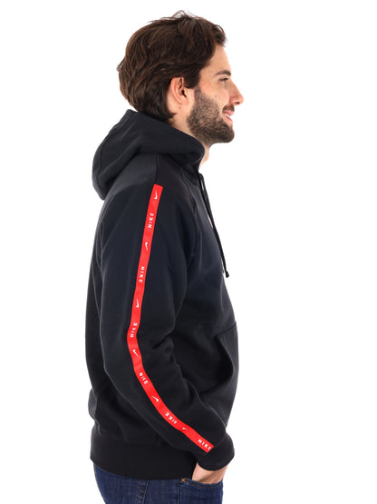 FELPA CON CAPPUCCIO NIKE DA UOMO NERO