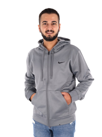 Nike Flex Flc Fz Hd, felpa da uomo grigia