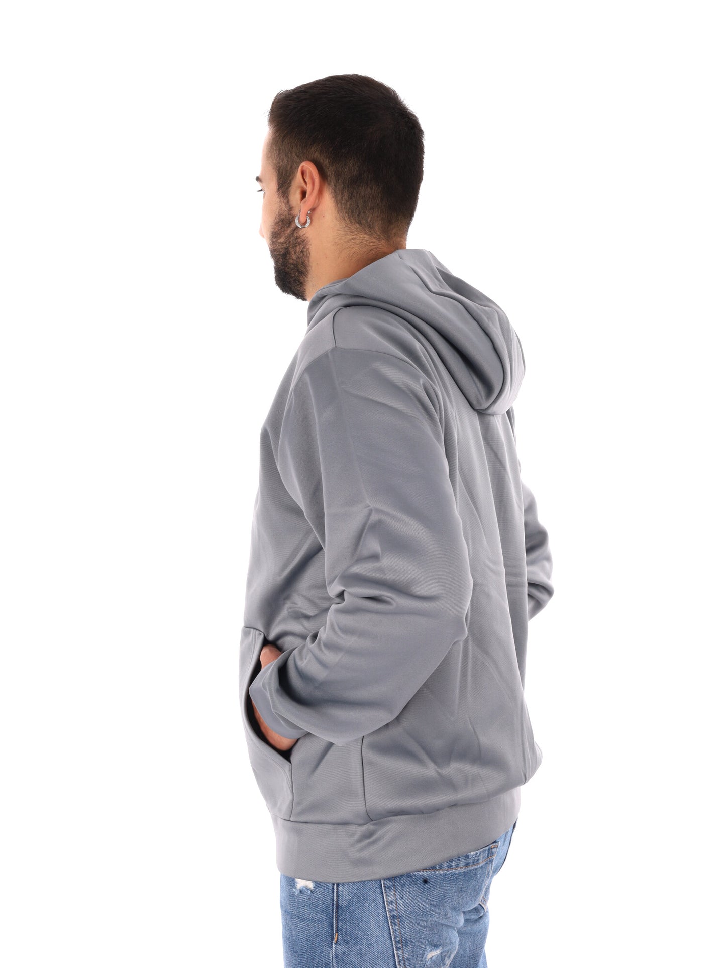 Nike Flex Flc Fz Hd, felpa da uomo grigia