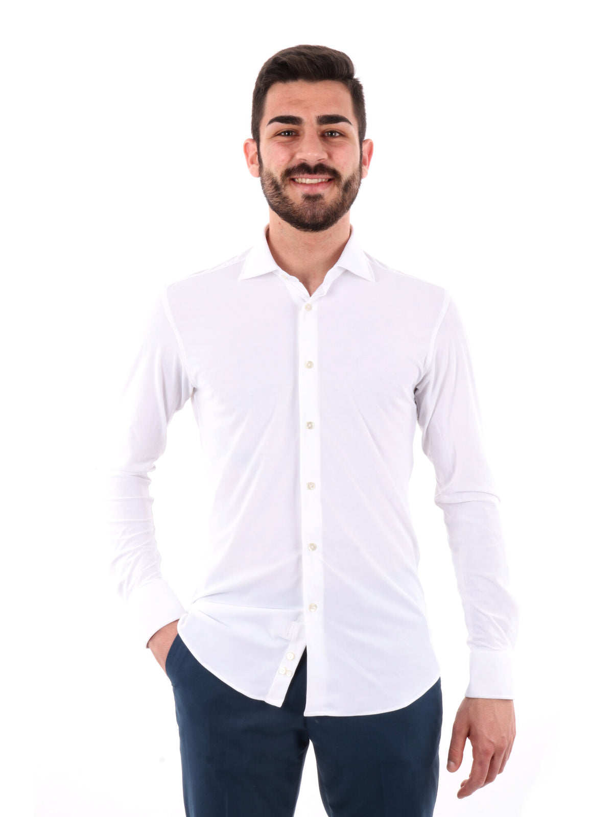 Fb camicia oxford pe da uomo bianco