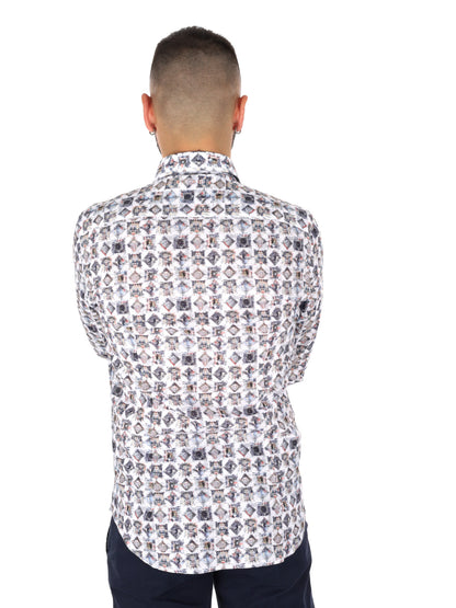 Camicia da uomo FB Ispica 22 in grigio dallo stile essenziale