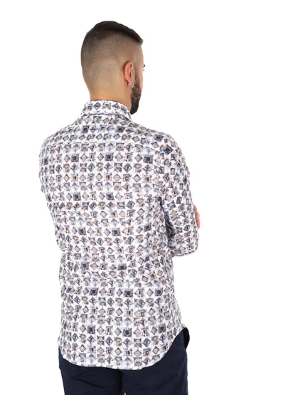 Camicia da uomo FB Ispica 22 in grigio dallo stile essenziale