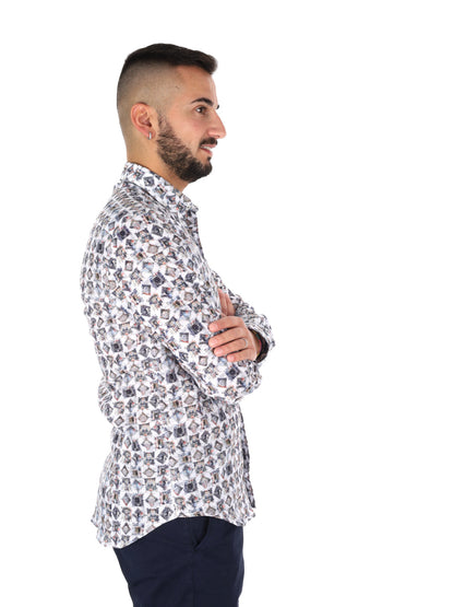 Camicia da uomo FB Ispica 22 in grigio dallo stile essenziale
