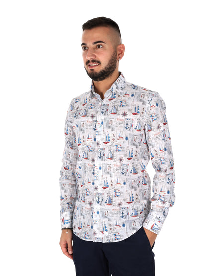 Camicia Ispica FB da Uomo multicolore, stile fresco e raffinato