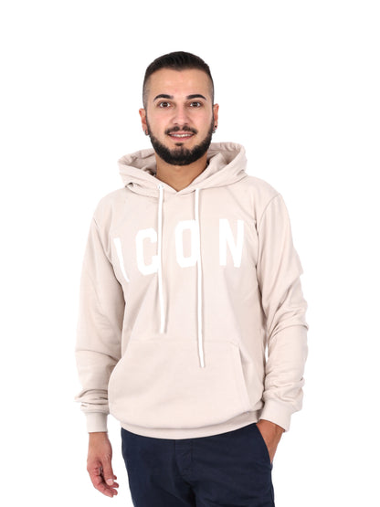 Felpa con cappuccio Icon da uomo bianca per primavera-estate