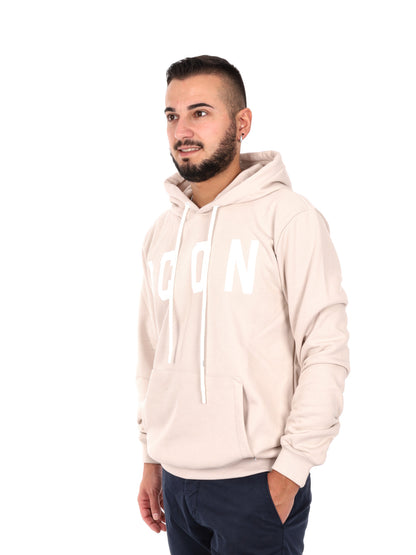 Felpa con cappuccio Icon da uomo bianca per primavera-estate