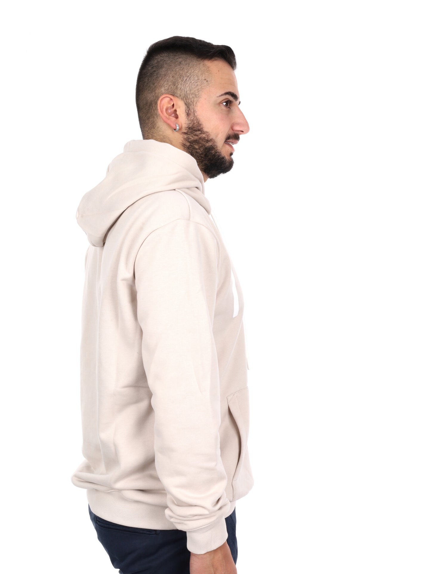 Felpa con cappuccio Icon da uomo bianca per primavera-estate