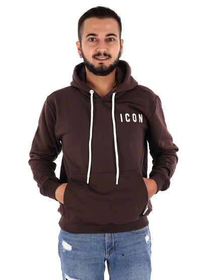 Icon IUF007C Moro, felpa da uomo marrone