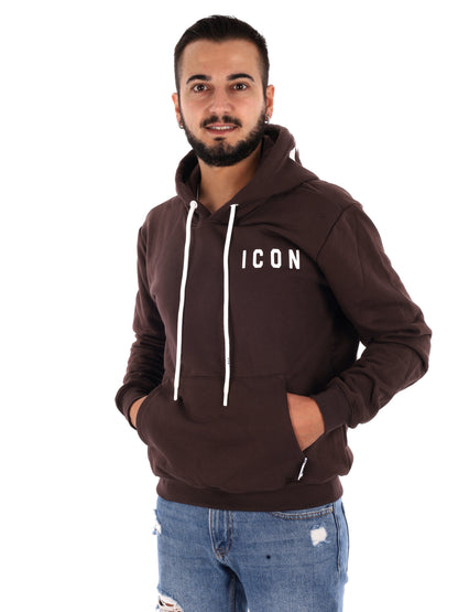 Icon IUF007C Moro, felpa da uomo marrone