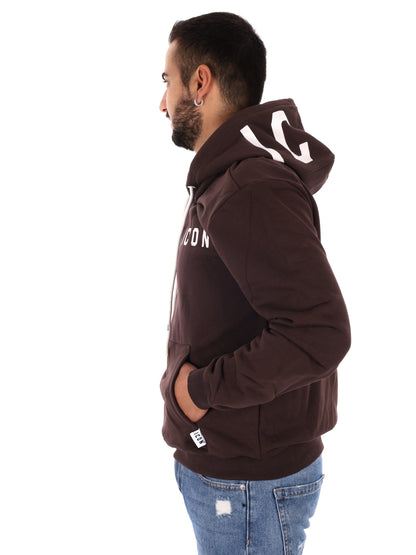 Icon IUF007C Moro, felpa da uomo marrone