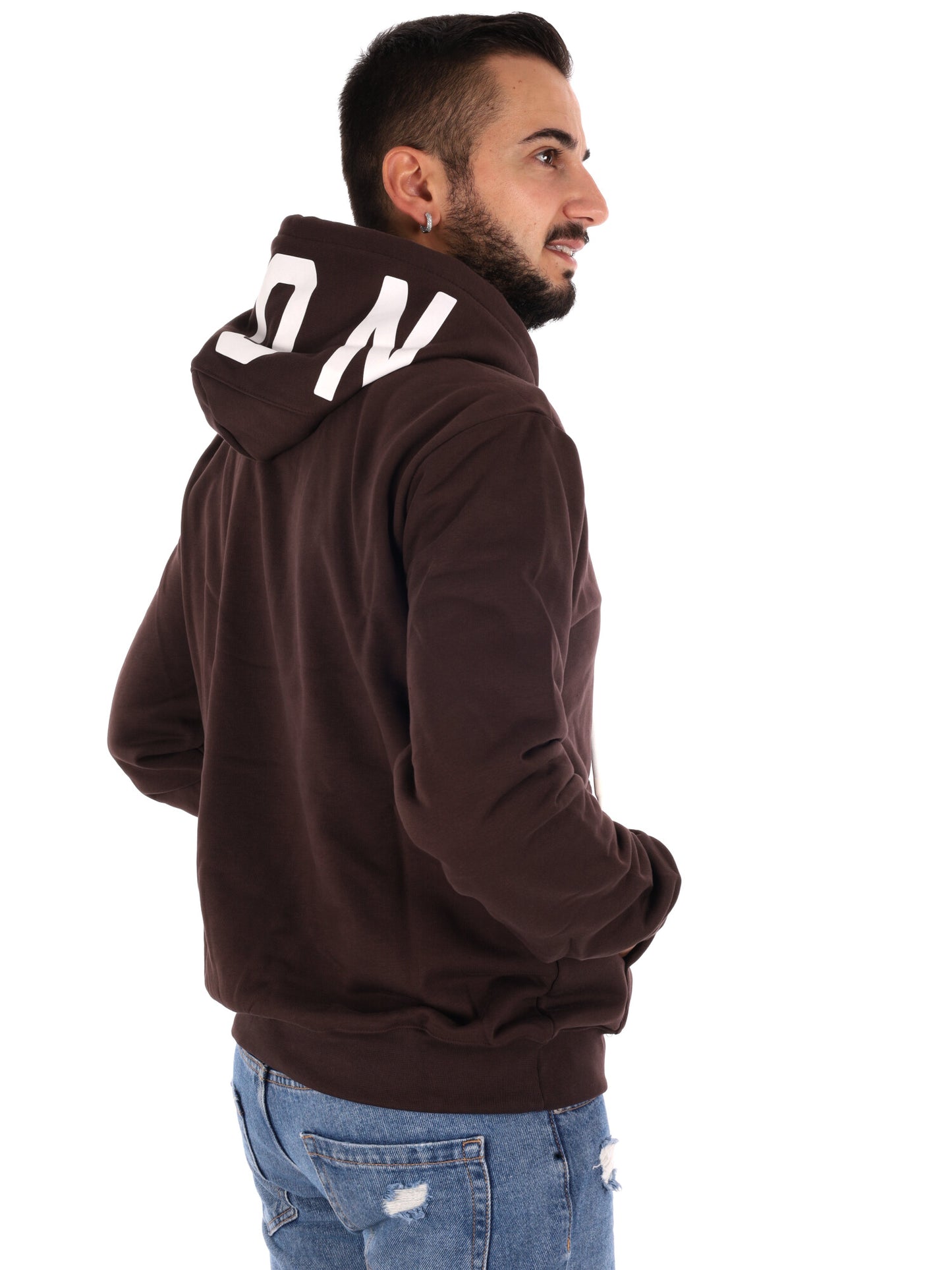 Icon IUF007C Moro, felpa da uomo marrone