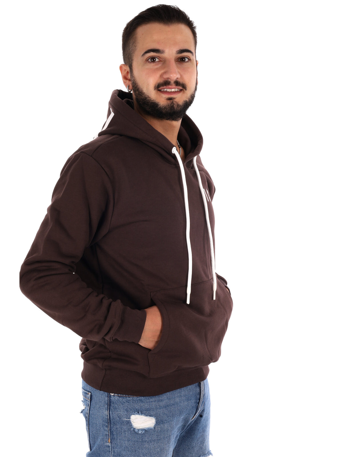 Icon IUF007C Moro, felpa da uomo marrone