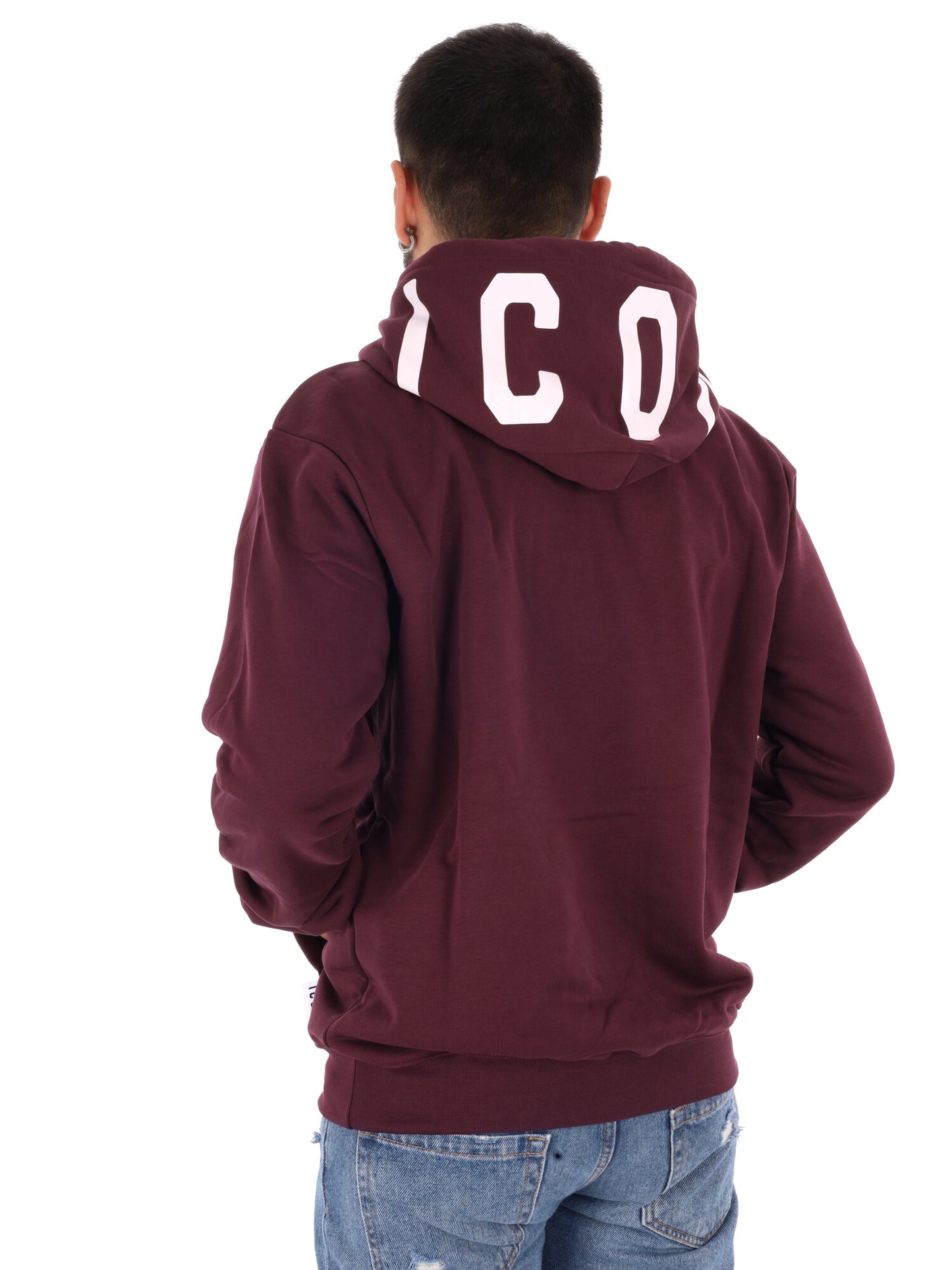 Icon IUF007C Wine, felpa da uomo bordeaux