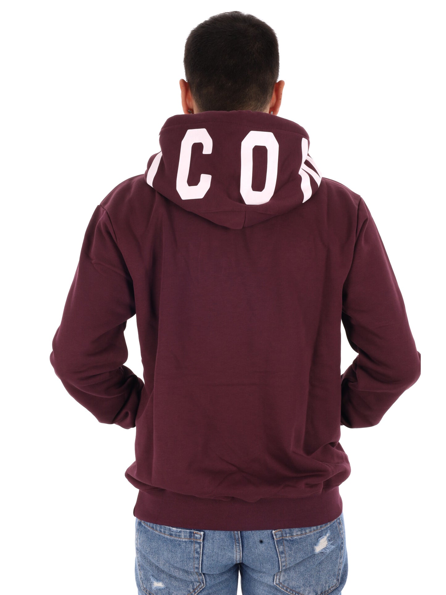 Icon IUF007C Wine, felpa da uomo bordeaux