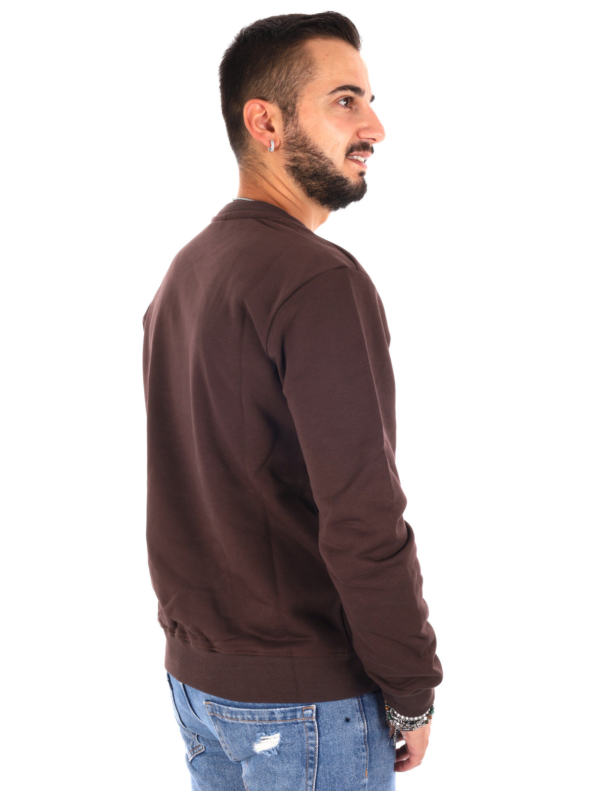 Icon IUF008C Moro, felpa da uomo marrone