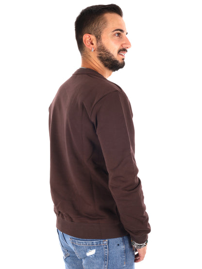 Icon IUF008C Moro, felpa da uomo marrone